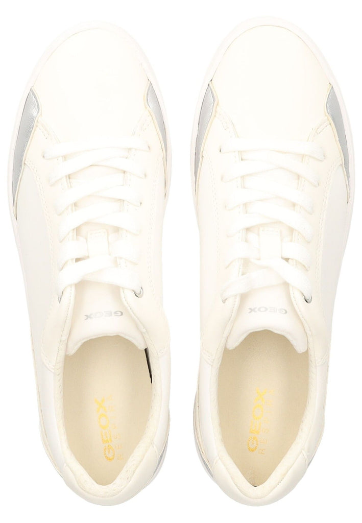 Geox Sneaker Lederimitat/Textil Weiß Kombi