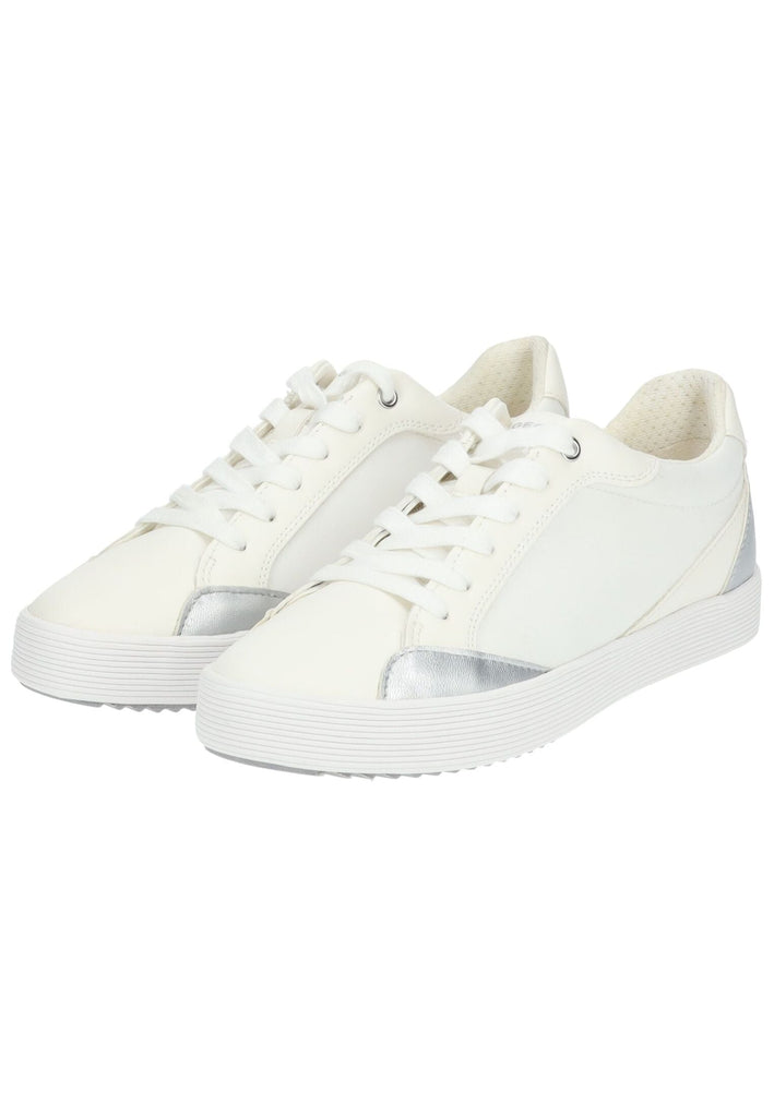 Geox Sneaker Lederimitat/Textil Weiß Kombi