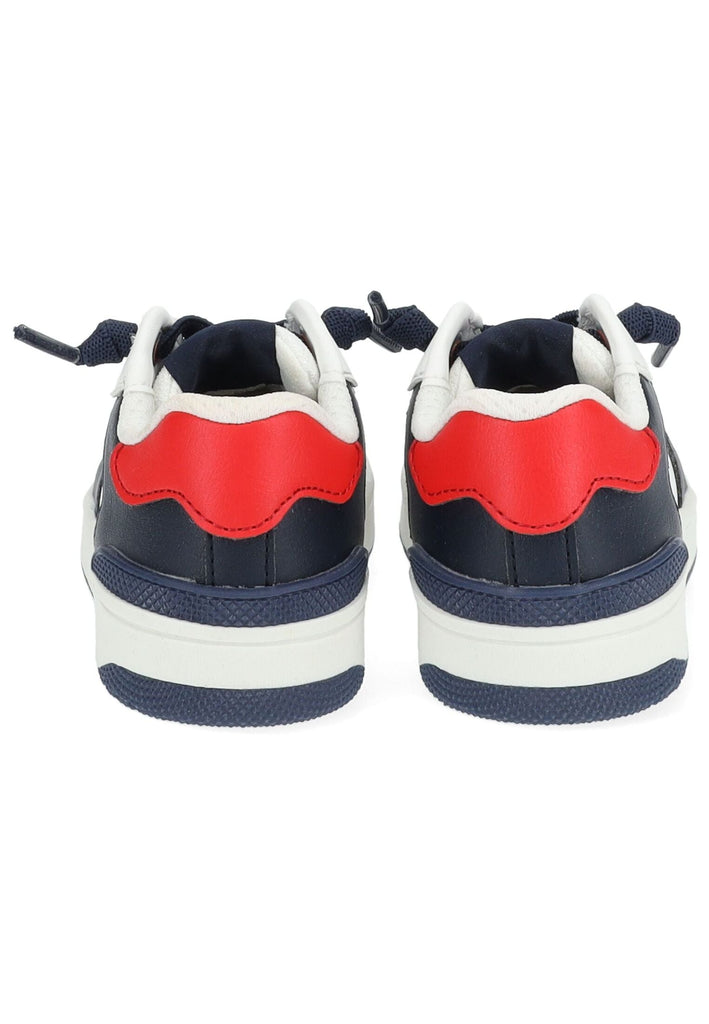 Geox Sneaker Lederimitat/Textil Weiß/Navy