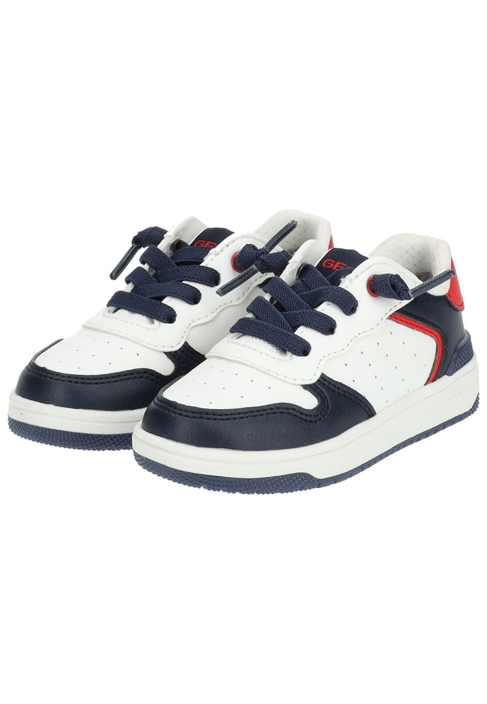 Geox Sneaker Lederimitat/Textil Weiß/Navy