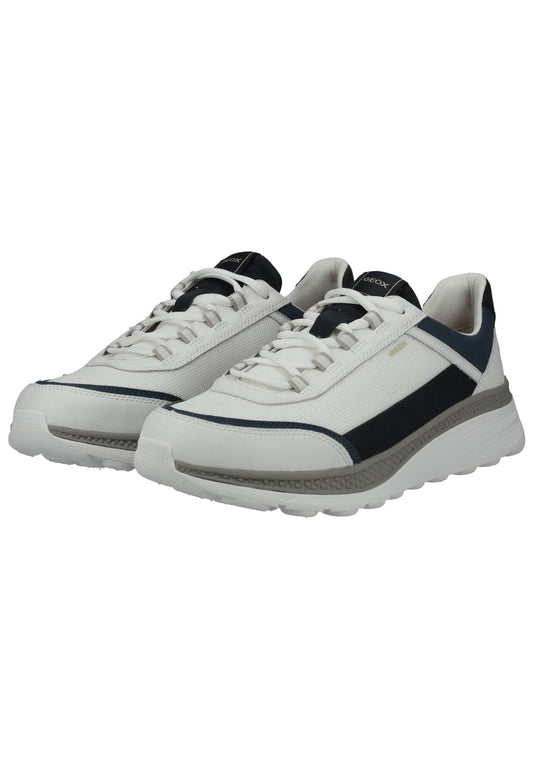 Geox Sneaker Lederimitat/Textil Weiß/Navy