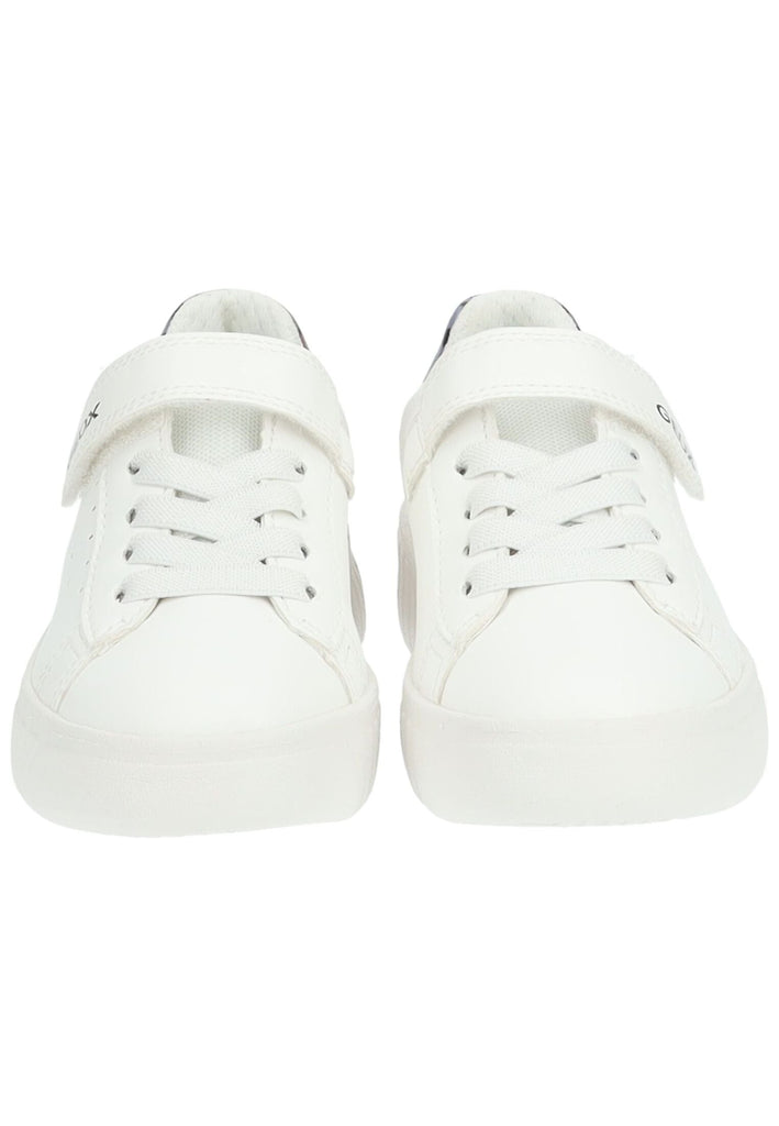 Geox Sneaker Lederimitat/Textil Weiß/Orange