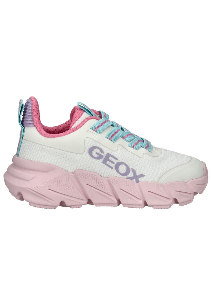 Geox Sneaker Lederimitat/Textil Weiß/Pink