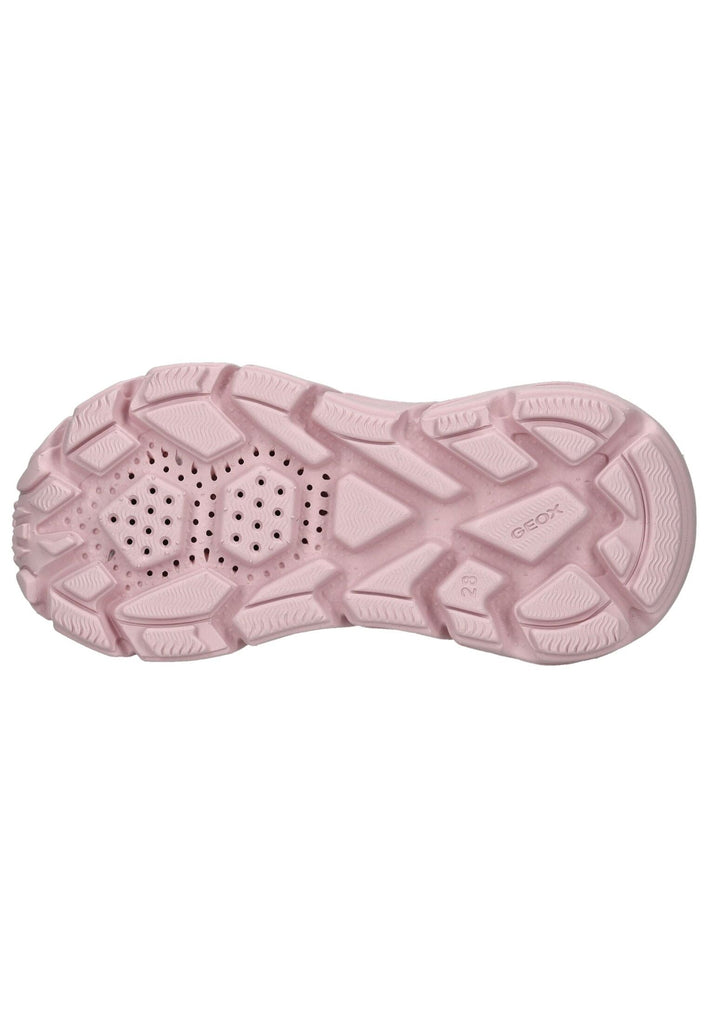 Geox Sneaker Lederimitat/Textil Weiß/Pink