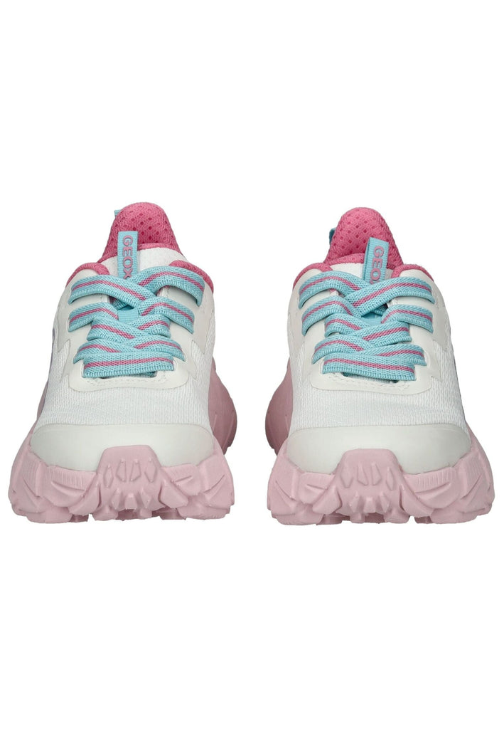 Geox Sneaker Lederimitat/Textil Weiß/Pink