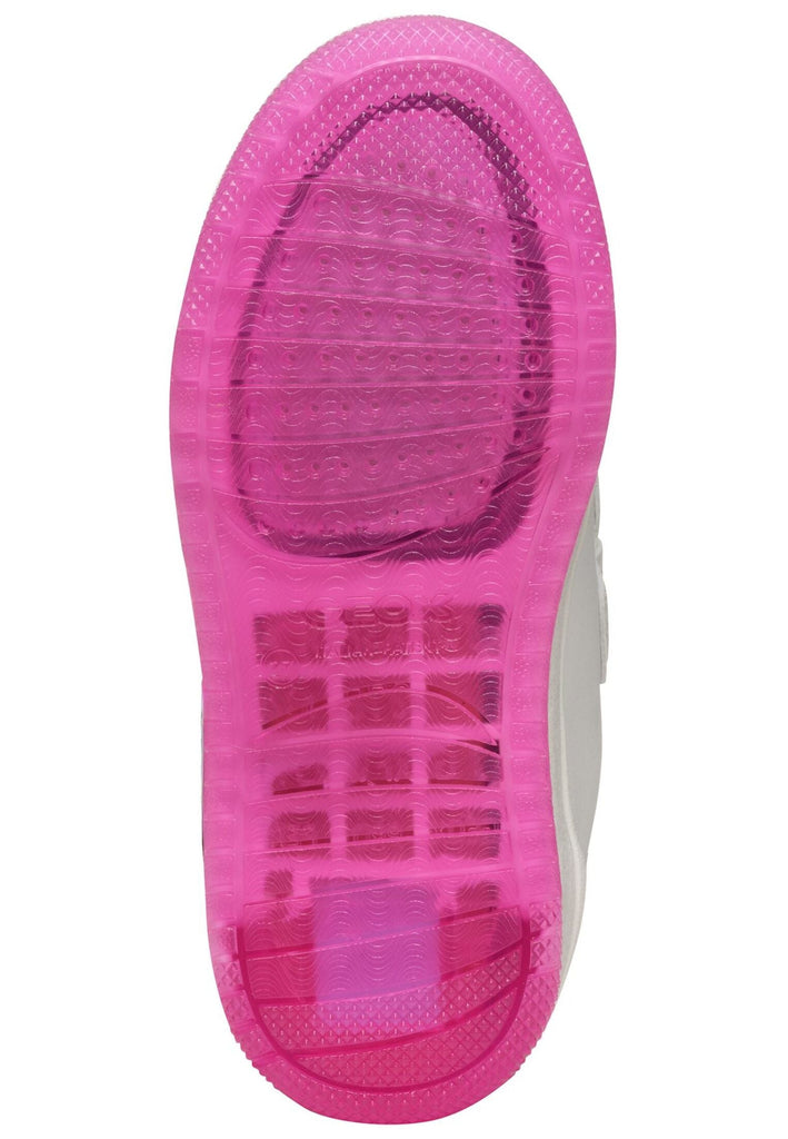 Geox Sneaker Lederimitat/Textil Weiß/Pink