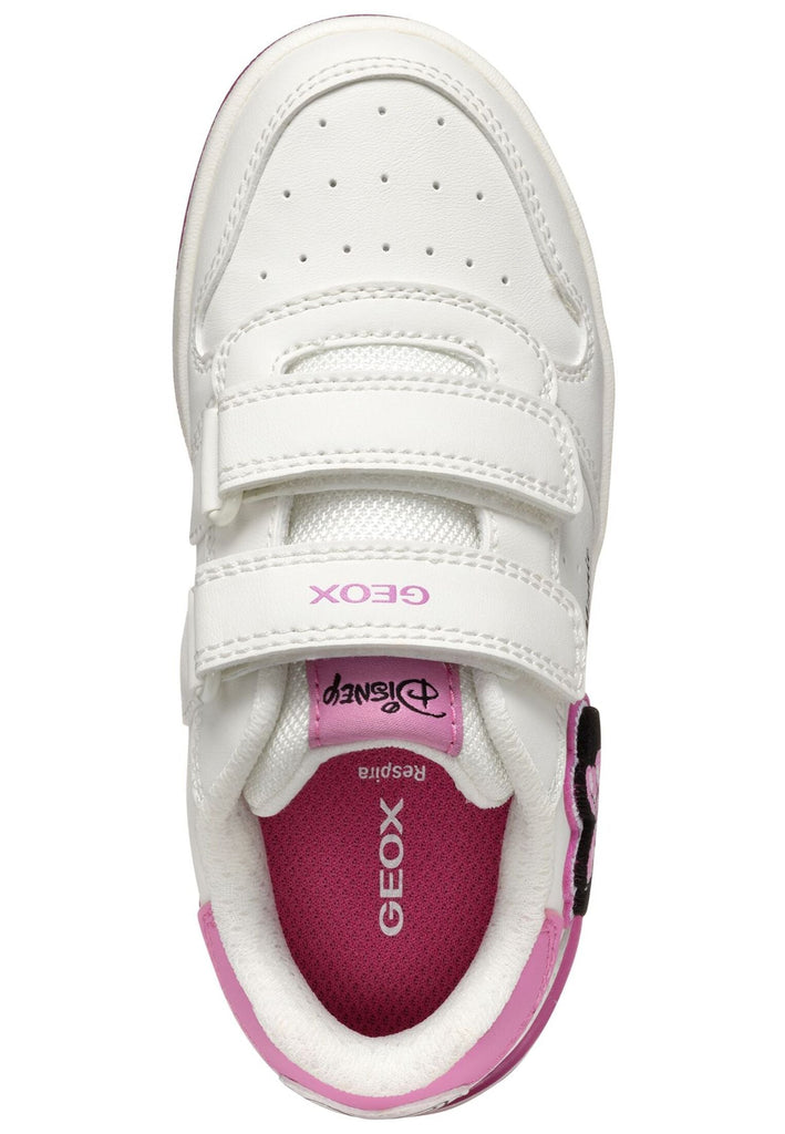 Geox Sneaker Lederimitat/Textil Weiß/Pink