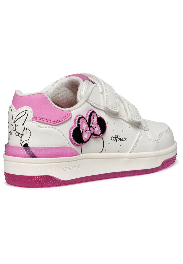 Geox Sneaker Lederimitat/Textil Weiß/Pink