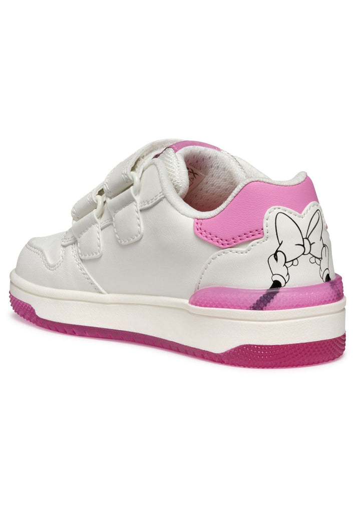 Geox Sneaker Lederimitat/Textil Weiß/Pink