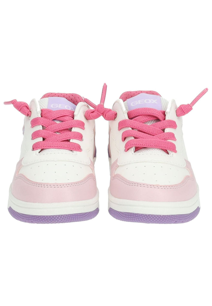 Geox Sneaker Lederimitat/Textil Weiß/Pink