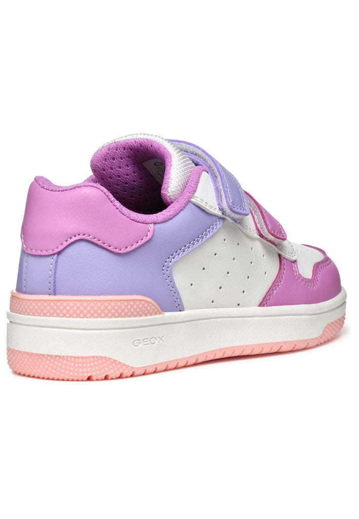 Geox Sneaker Lederimitat/Textil Weiß/Rosa