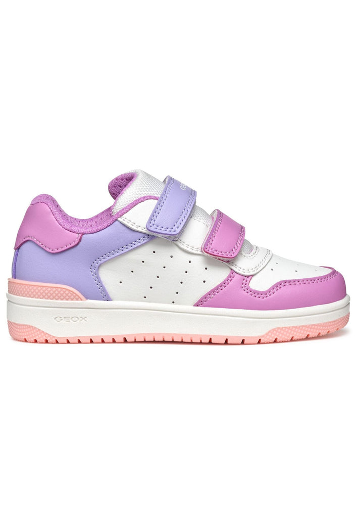 Geox Sneaker Lederimitat/Textil Weiß/Rosa