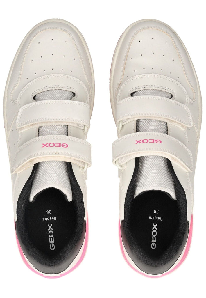 Geox Sneaker Lederimitat/Textil Weiß/Schwarz