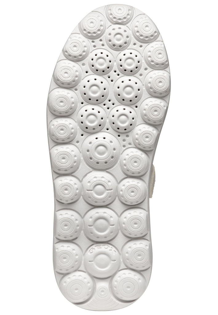 Geox Sneaker Lederimitat Weiß/Gelb