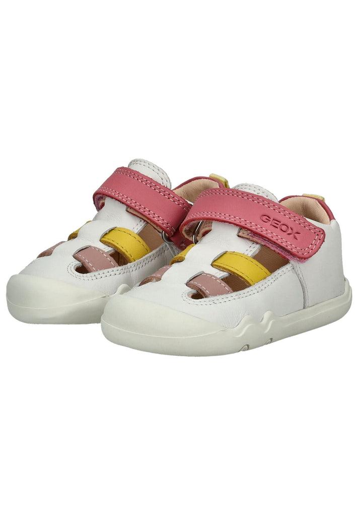 Geox Sneaker Nappaleder Weiß/Pink