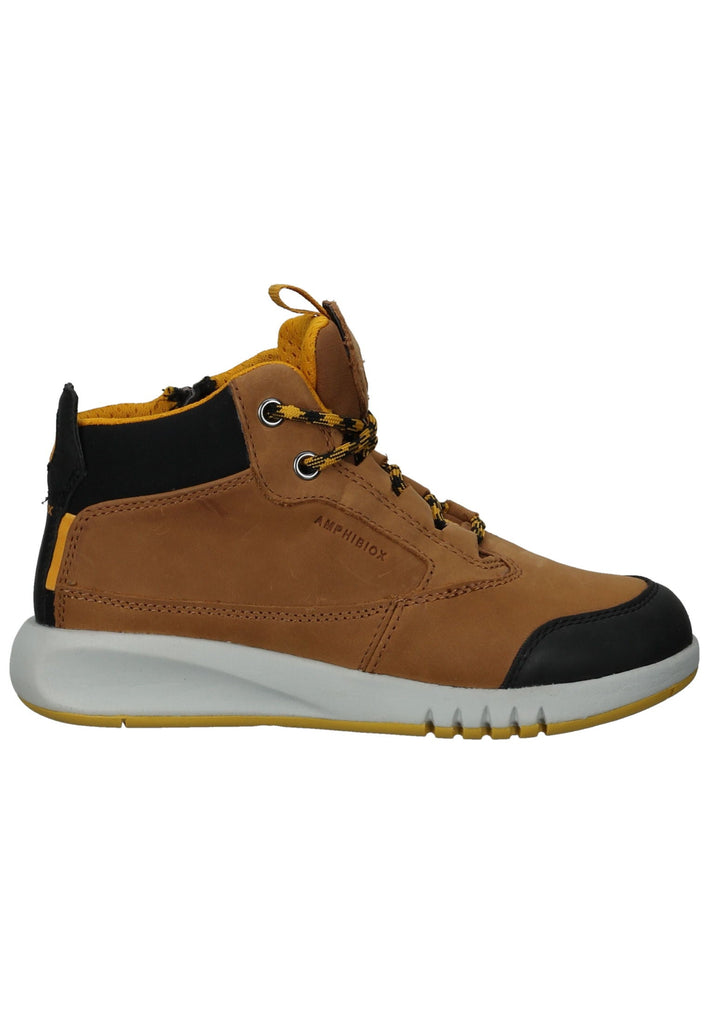 Geox Sneaker Nubukleder/Textil Braun/Gelb