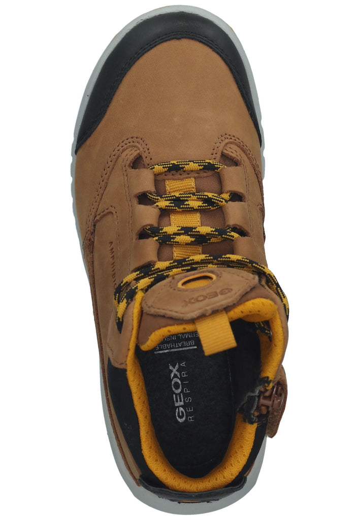 Geox Sneaker Nubukleder/Textil Braun/Gelb