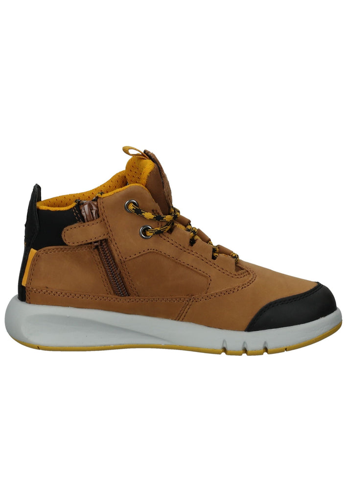 Geox Sneaker Nubukleder/Textil Braun/Gelb