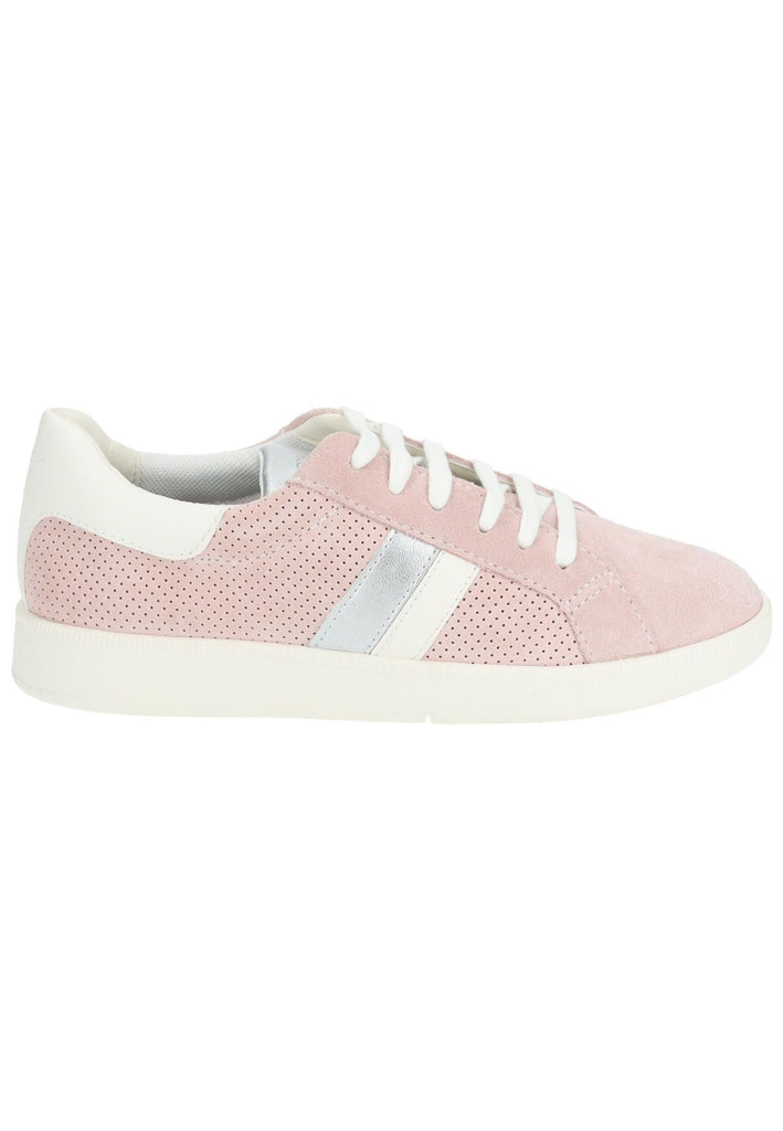 Geox Sneaker Veloursleder/Synthetik Rosa/Weiß