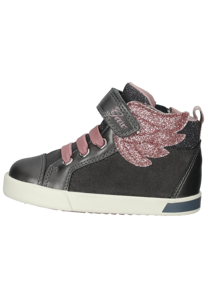 Geox Sneaker Veloursleder/Textil Grau/Rosa