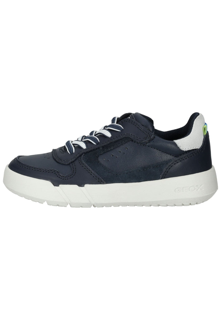 Geox Sneaker Veloursleder/Textil Navy/Weiß