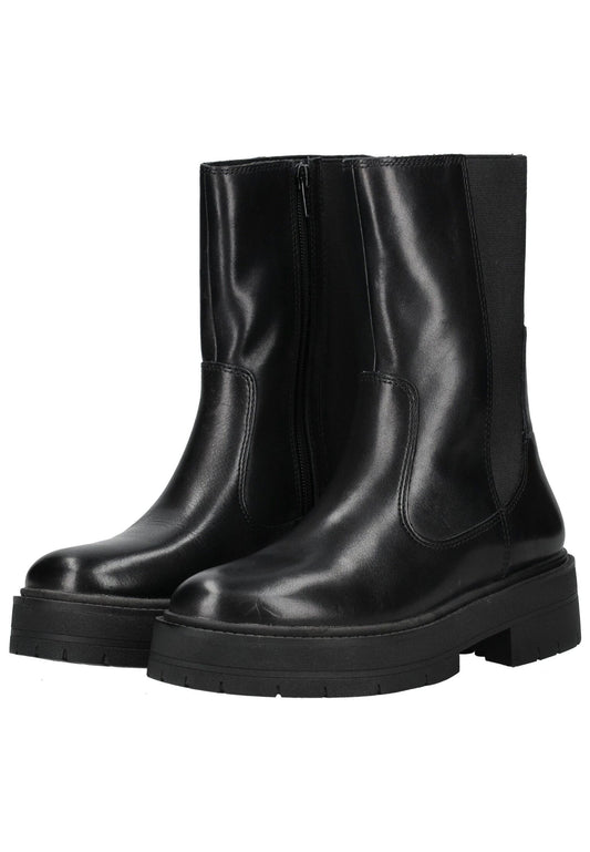 Geox Stiefel Leder/Textil Schwarz