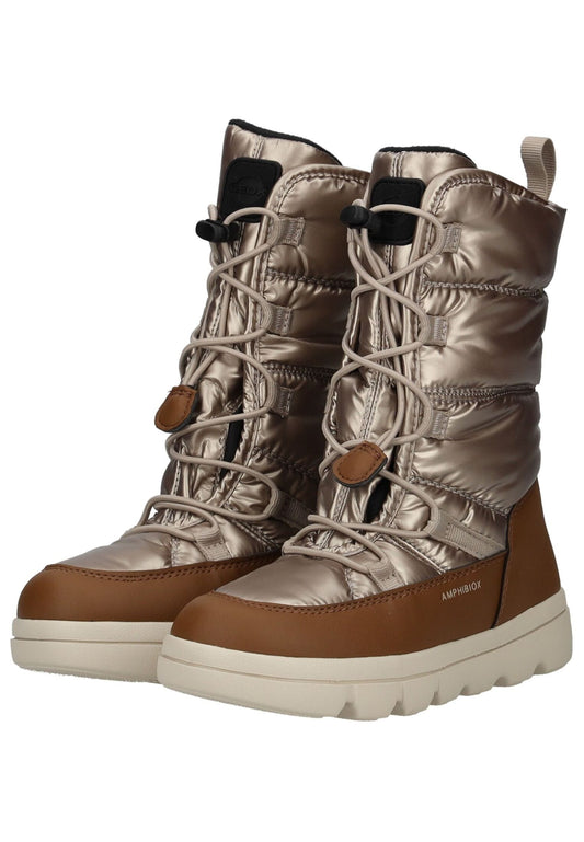 Geox Stiefel Lederimitat/Textil Champagner