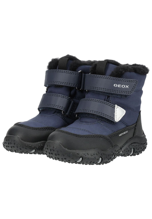 Geox Stiefel Lederimitat/Textil Navy Warmfutter