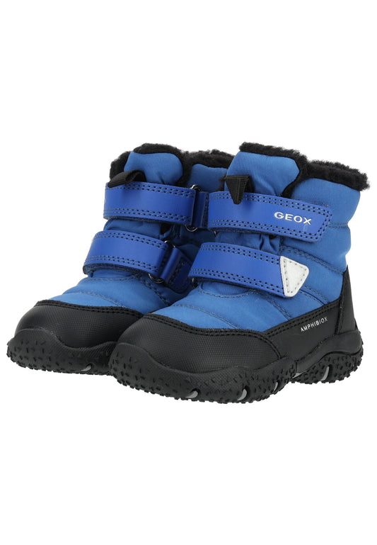 Geox Stiefel Lederimitat/Textil Schwarz/Blau Warmfutter