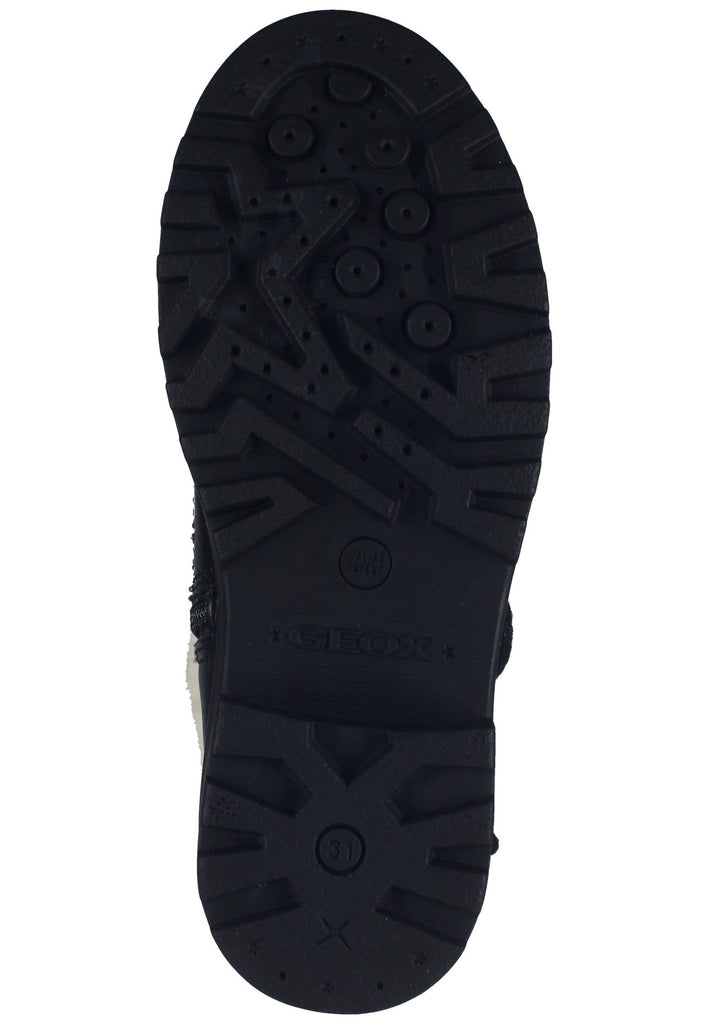 Geox Stiefel Lederimitat/Textil Schwarz Warmfutter