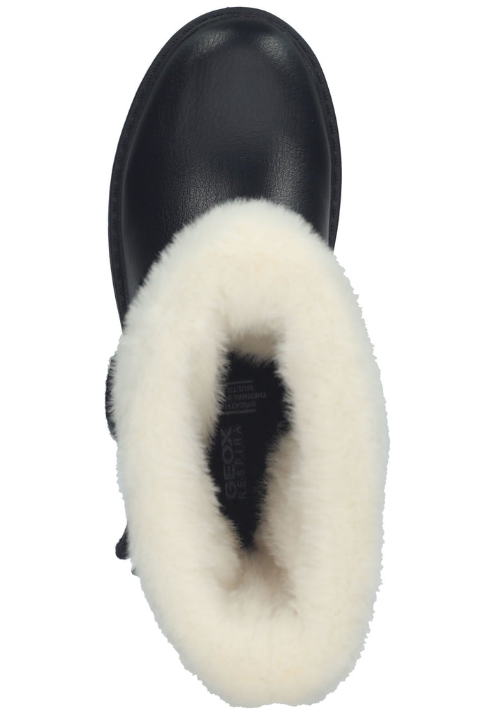 Geox Stiefel Lederimitat/Textil Schwarz Warmfutter