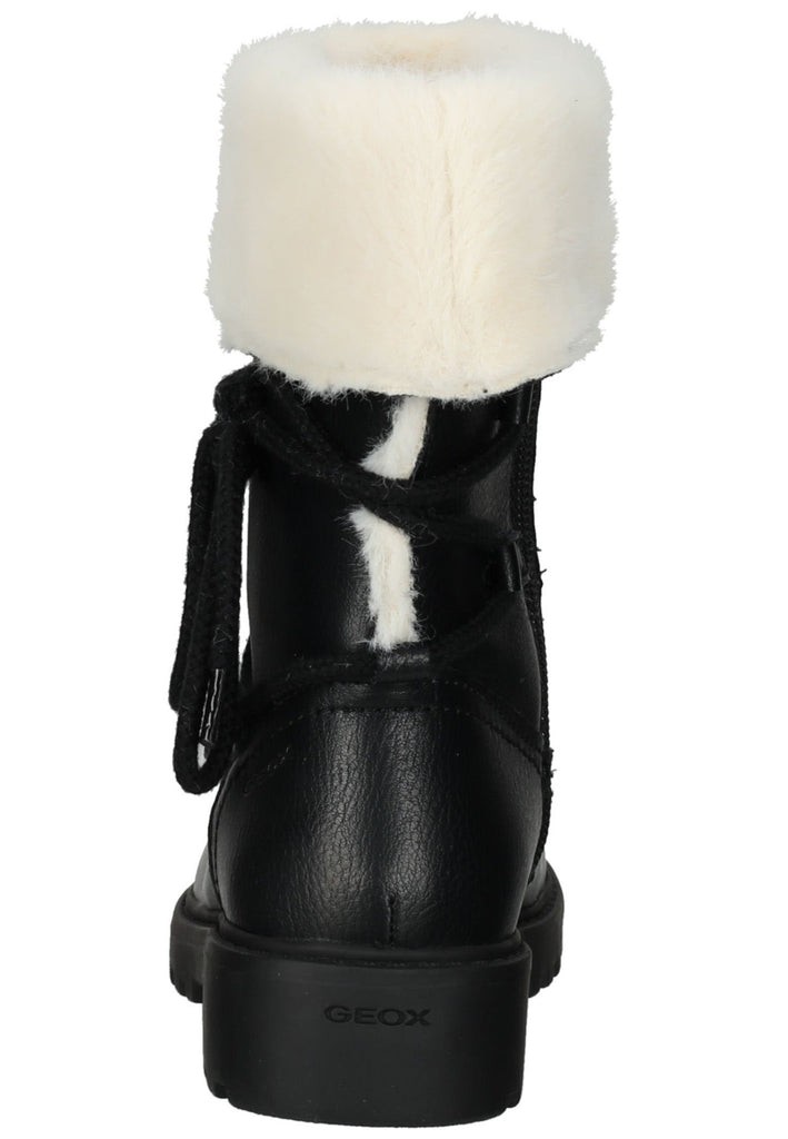 Geox Stiefel Lederimitat/Textil Schwarz Warmfutter