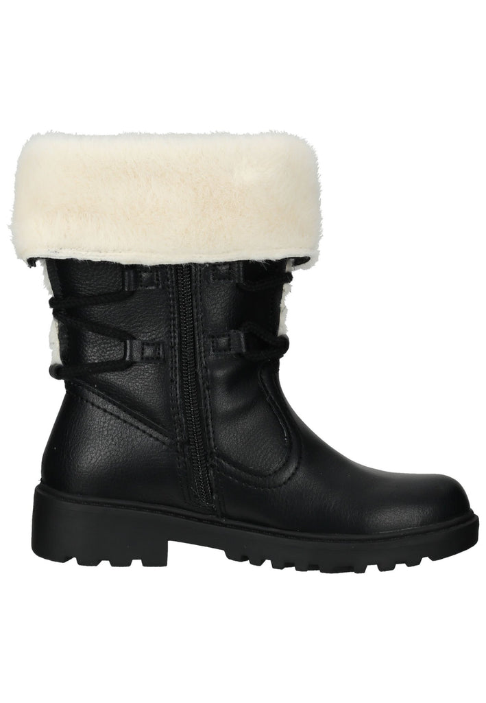 Geox Stiefel Lederimitat/Textil Schwarz Warmfutter
