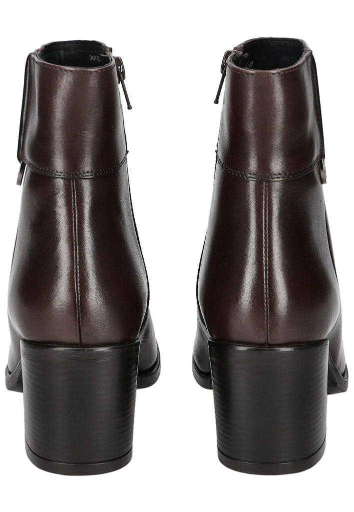 Geox Stiefelette Glattleder Dunkelbraun/Schwarz