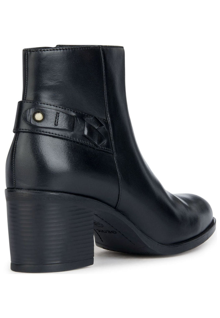 Geox Stiefelette Glattleder Schwarz