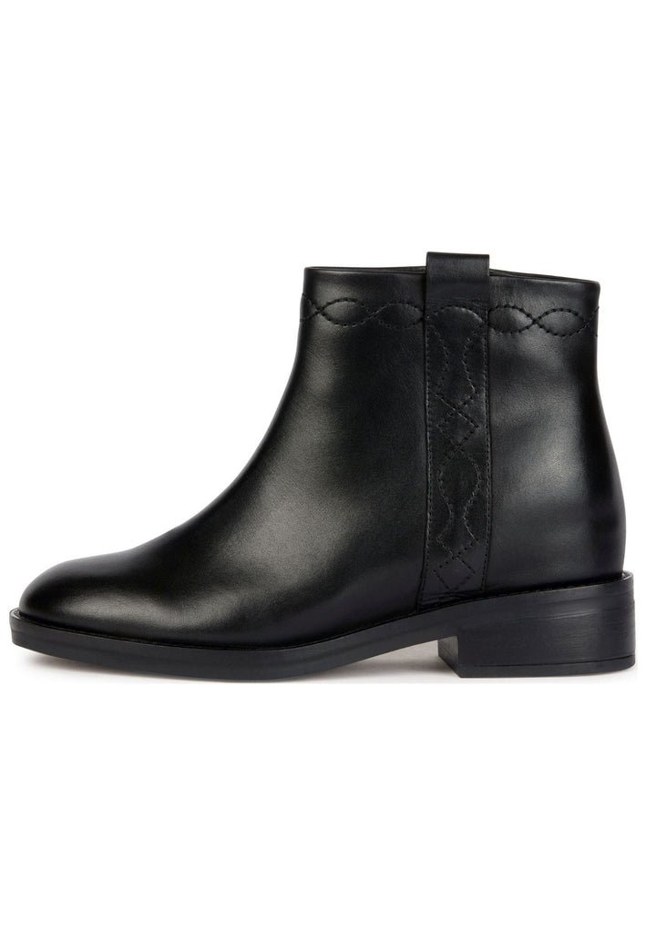Geox Stiefelette Glattleder Schwarz