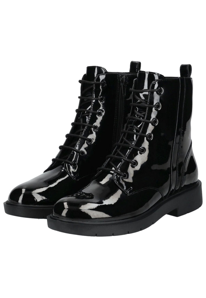 Geox Stiefelette Leder Schwarz Lack