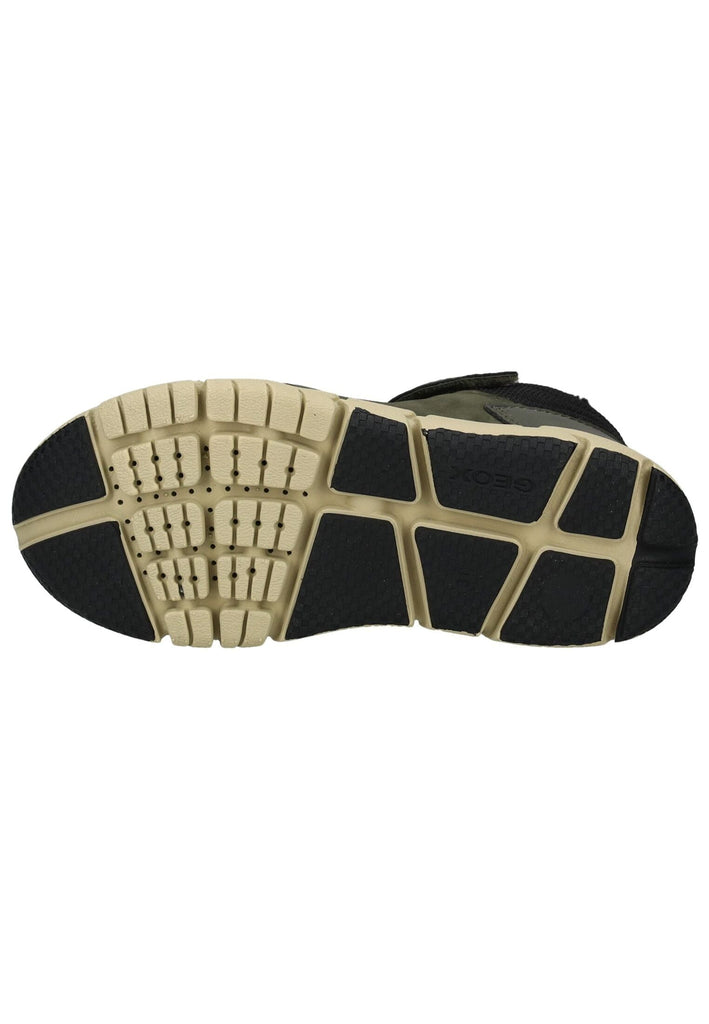 Geox Stiefelette Leder/Synthetik Schwarz/Grün