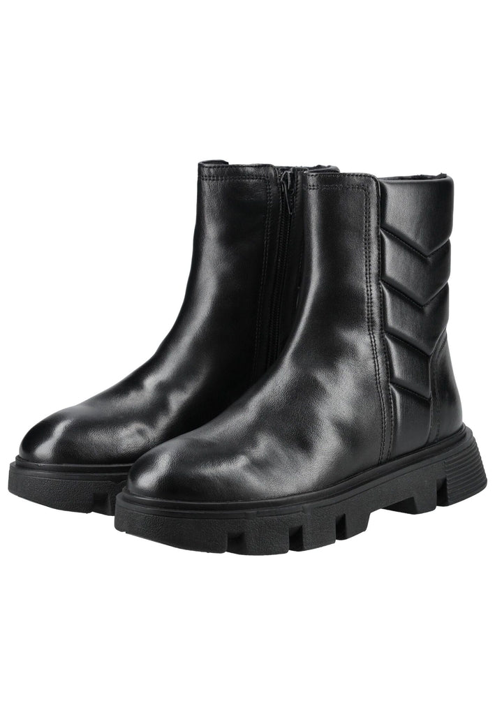Geox Stiefelette Leder/Synthetik Schwarz Warmfutter