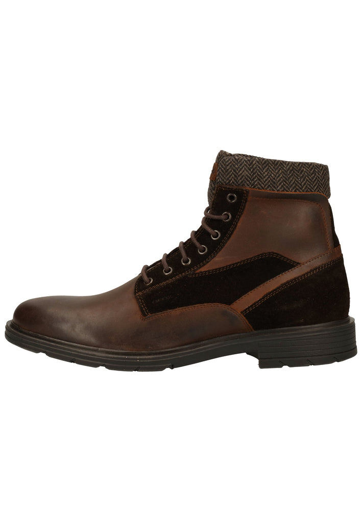 Geox Stiefelette Leder/Textil Braun