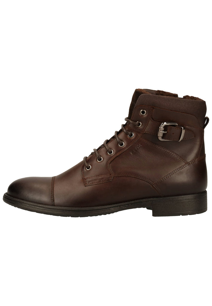 Geox Stiefelette Leder/Textil Coffee Warmfutter