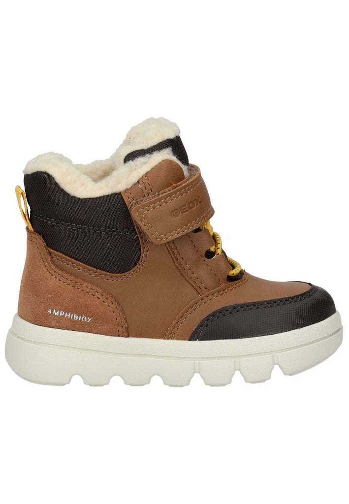 Geox Stiefelette Leder/Textil Dunkelbraun/Braun Warmfutter