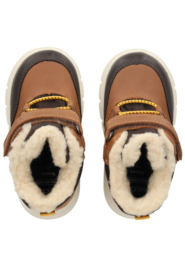 Geox Stiefelette Leder/Textil Dunkelbraun/Braun Warmfutter