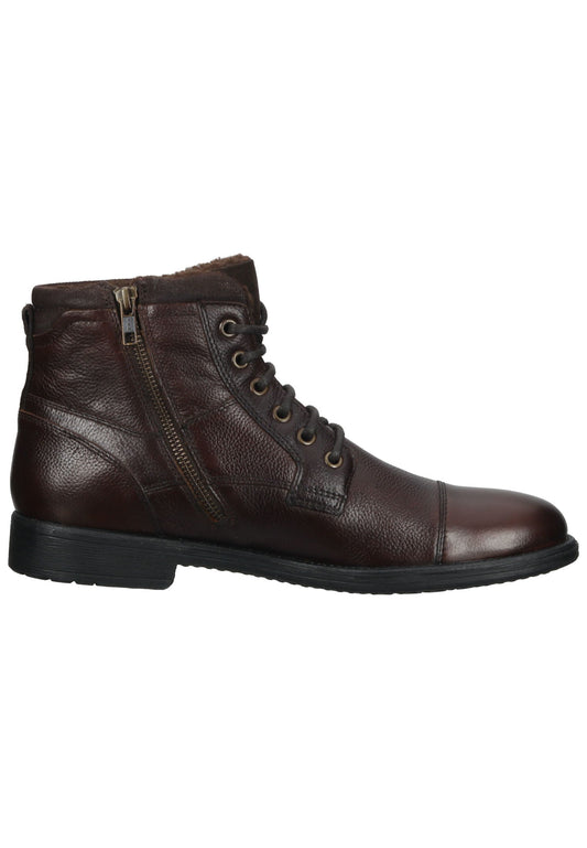 Geox Stiefelette Leder/Textil Dunkelbraun Warmfutter