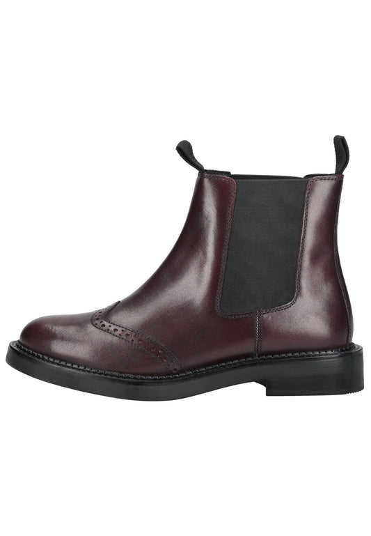 Geox Stiefelette Leder/Textil Dunkelrot