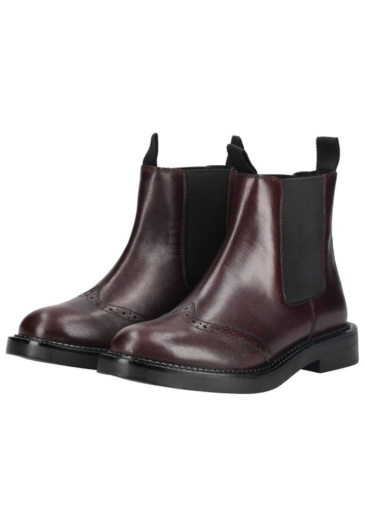 Geox Stiefelette Leder/Textil Dunkelrot