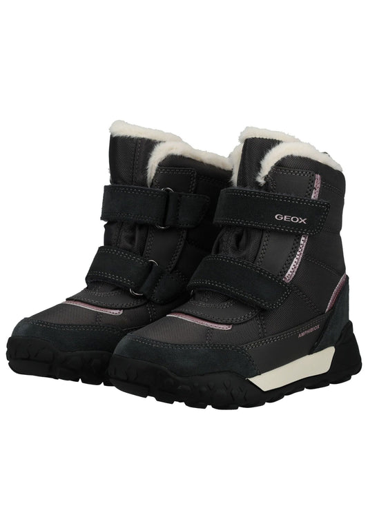 Geox Stiefelette Leder/Textil Grau Warmfutter