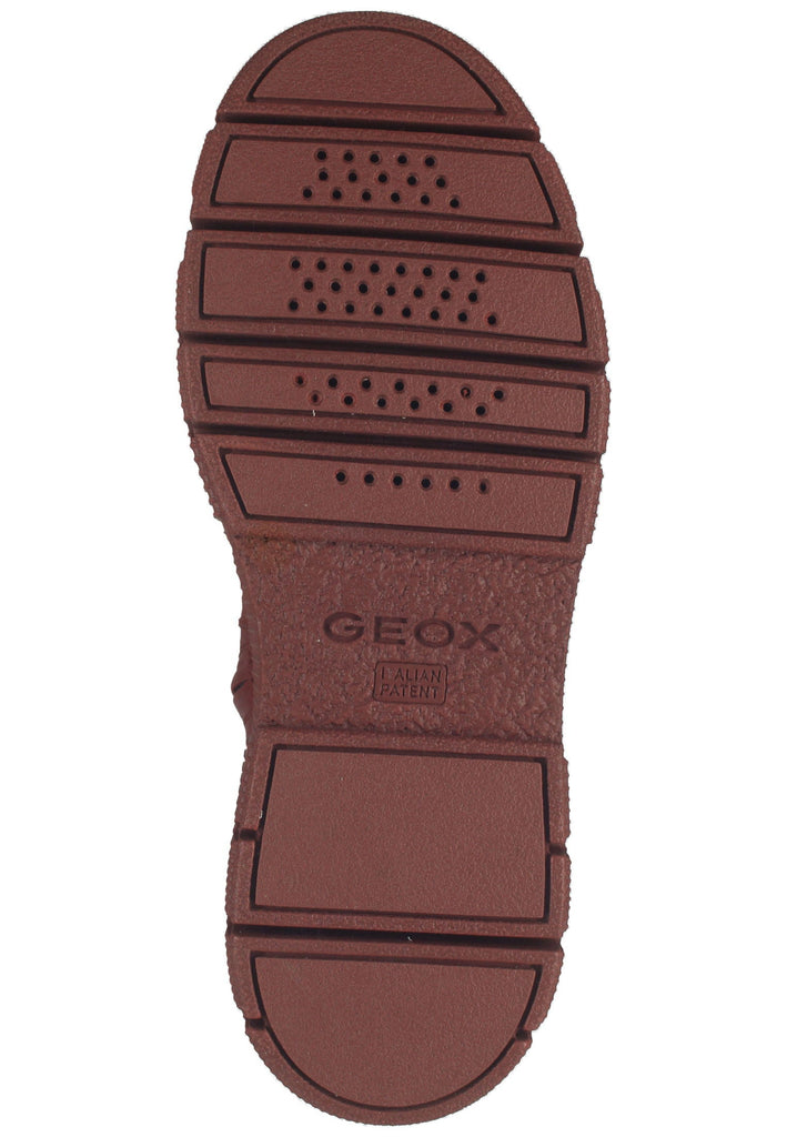 Geox Stiefelette Leder/Textil Rot/Schwarz