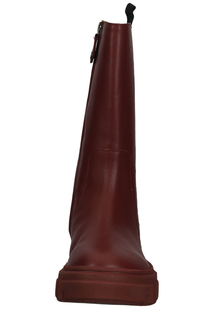 Geox Stiefelette Leder/Textil Rot/Schwarz