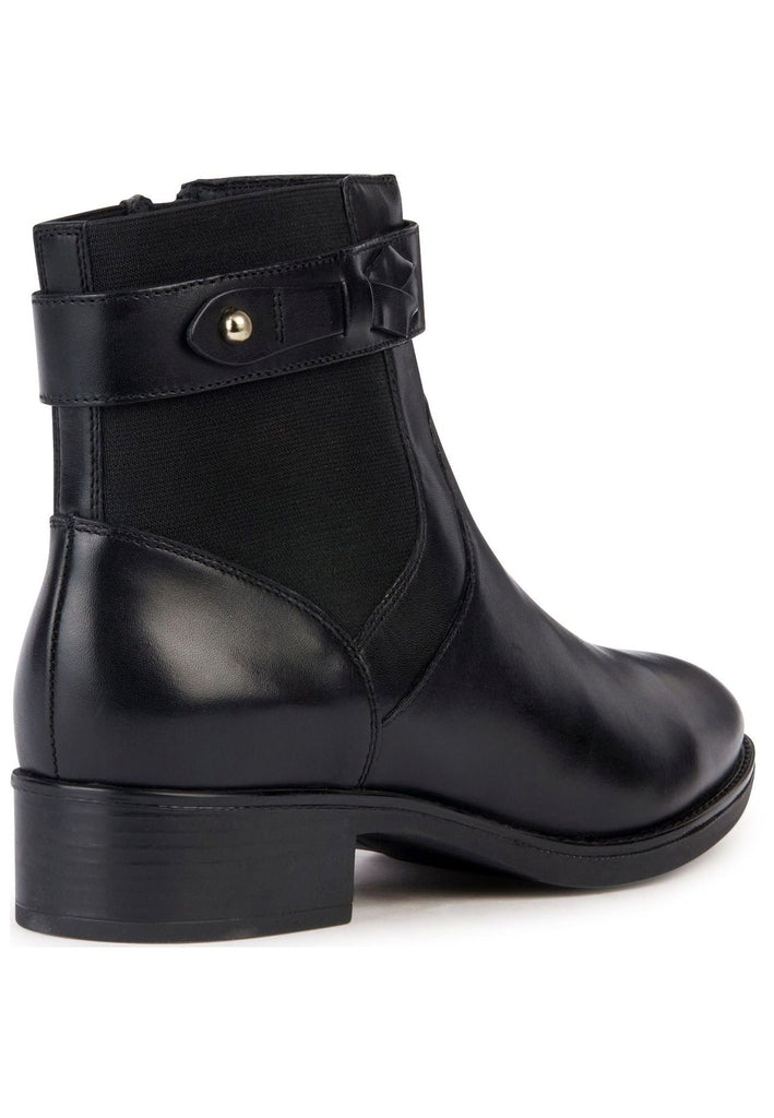 Geox Stiefelette Leder/Textil Schwarz